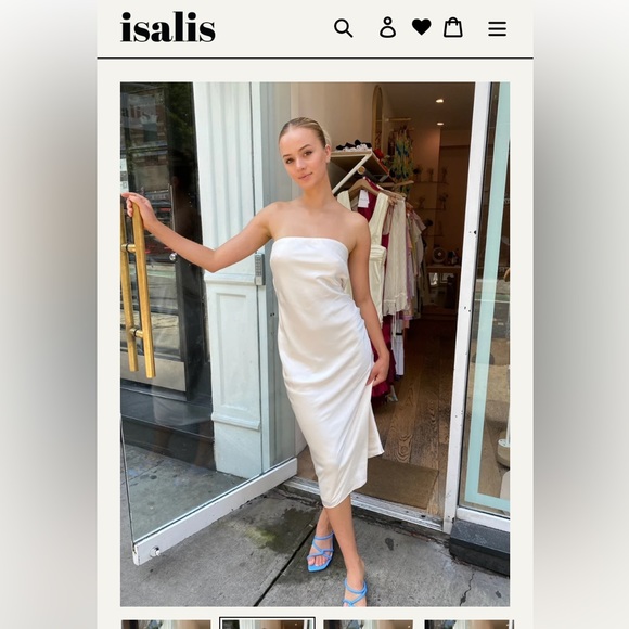 isalis macy strapless midi dress NWT - Picture 5 of 6